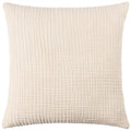 Lark pute i krepet bomullsmuslin, Natural, 45 × 45 cm
