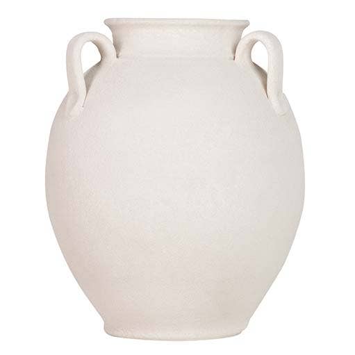 White Ceramic Vase | 28 × 28 × 30 cm