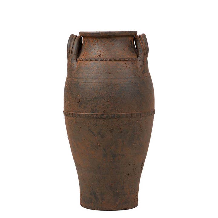 Brown Ceramic Vase | 32 × 32 × 60 cm
