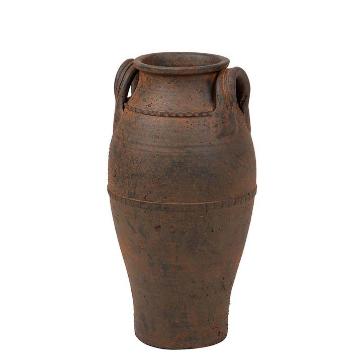 Brown Ceramic Vase | 32 × 32 × 60 cm