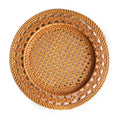 Rattan Charger Plate Gendis | Honey Brown | Open Weave | 35 cm | Handwoven in Indonesia