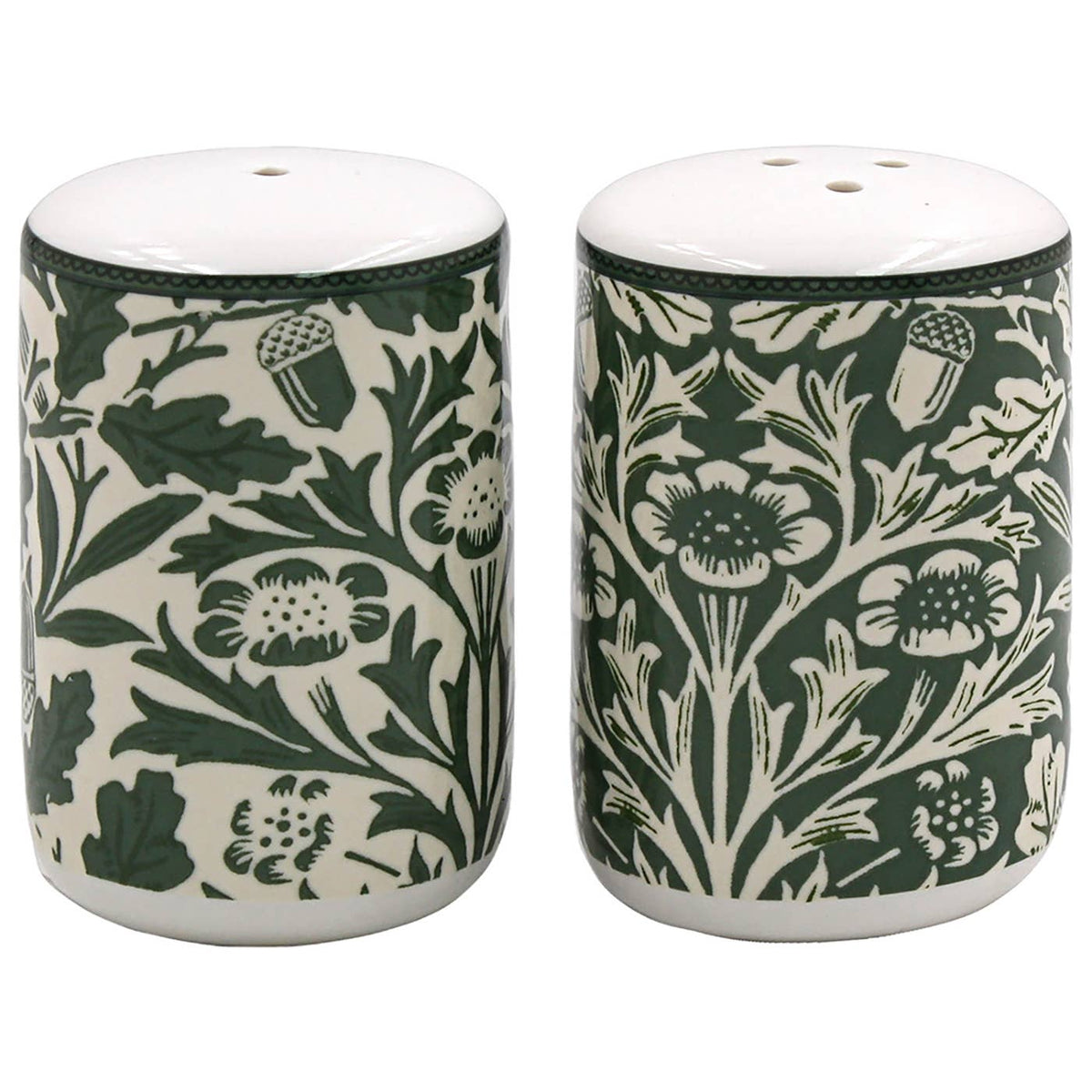 William Morris Acorn Salt & Pepper Set, salt- og pepperbøsser med eikenøttmønster