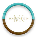 Lacquered Buffalo Horn Bangle | Turquoise & Brown | Handmade in Vietnam