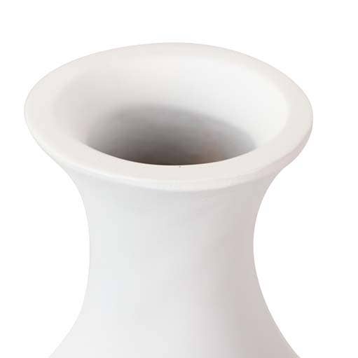 Tall Resin Floor Vase | White & Brown | 107cm