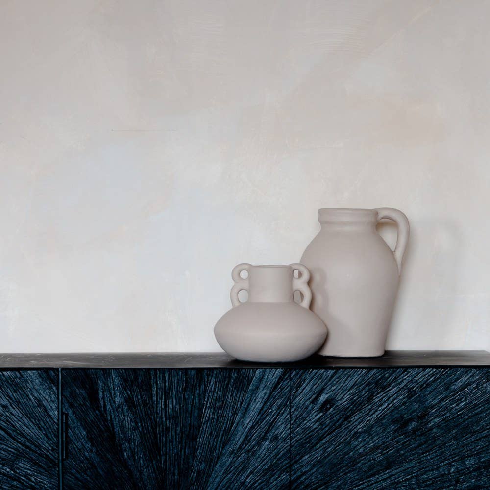 Emi terrakottavase med hank, beige