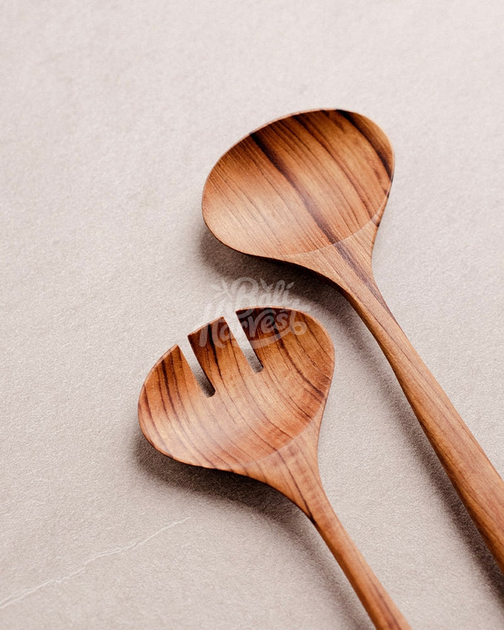 Handcrafted Teak Root Salad Servers – Set of 2