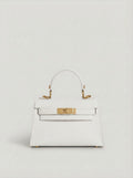 Saffiano Calfskin Mini Handbag | Turn-Lock Closure | Adjustable Strap | Handcrafted in Italy | Nanabags