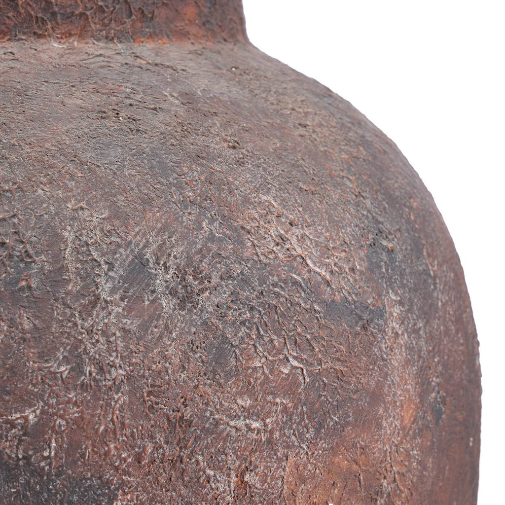 The Volcanic Vase, stor gulvvase i terrakotta, Burgundy, XXL