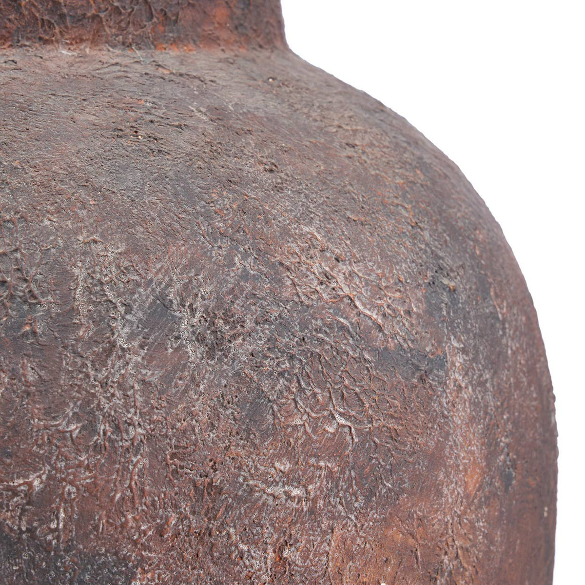The Volcanic Vase, stor gulvvase i terrakotta, Burgundy, XXL