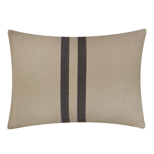 Benton stripet bomullspute, Natural, 40 × 50 cm
