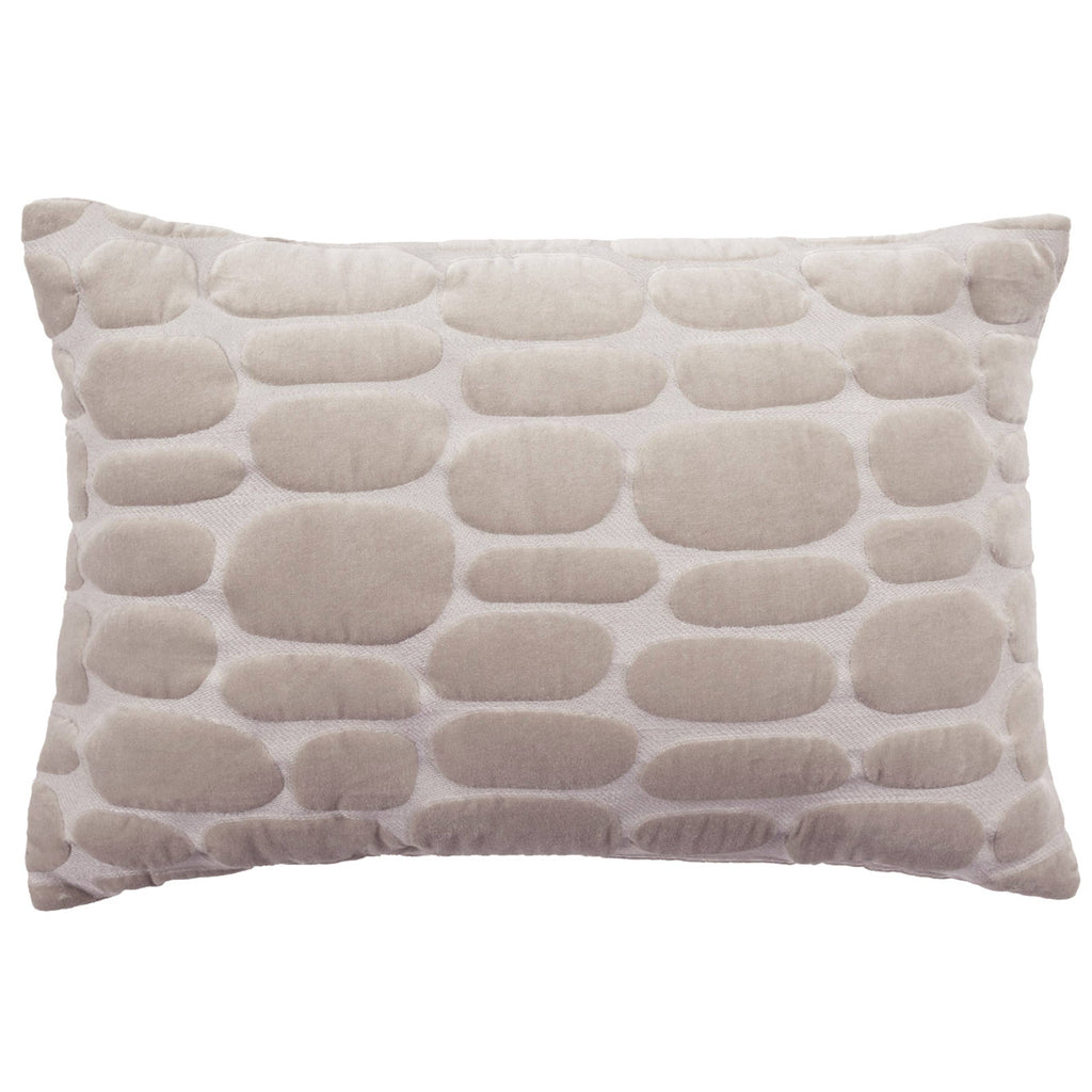 Boulder brodert velurpute, Quartz, 40 × 60 cm