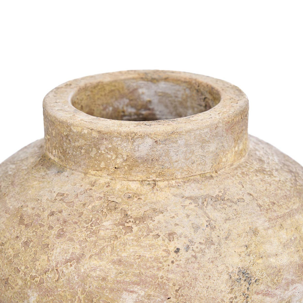 The Clay Echo Vase, vase i keramikk og terrakotta, Cream, M