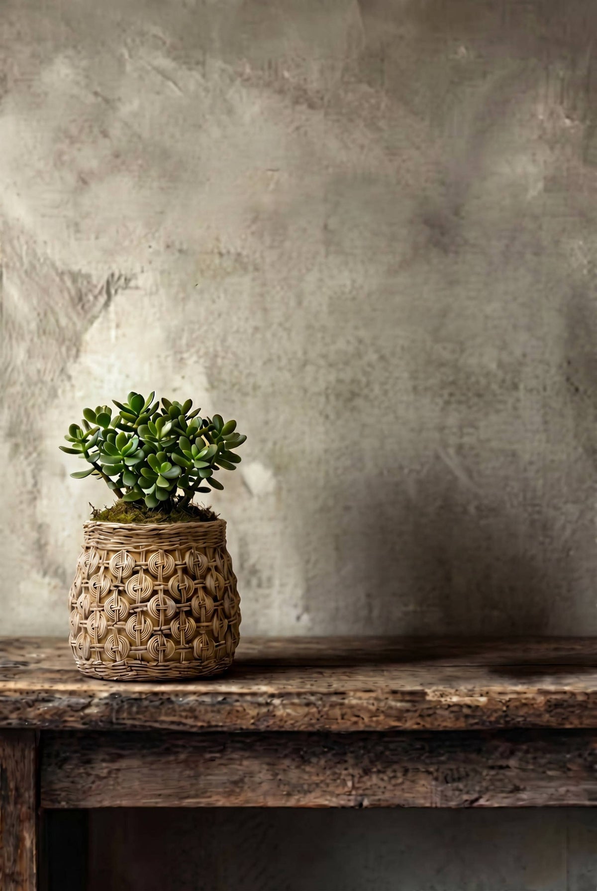The Knot Concrete Planter – Natural, stor betongpotte med knutemønster, L