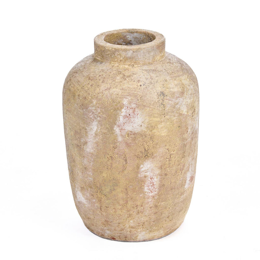 The Clay Echo Vase, vase i keramikk og terrakotta, Cream, M