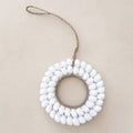 Shell Hanger Circle | Handmade in Bali | White | 11 cm