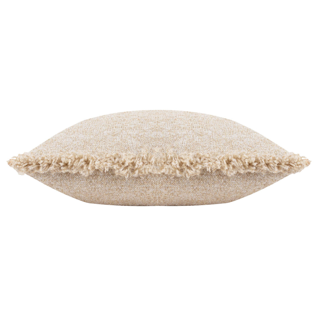 Doze pute i melert vev med frynser, Natural, 40 × 60 cm