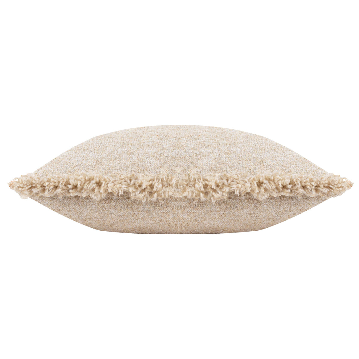 Doze pute i melert vev med frynser, Natural, 40 × 60 cm