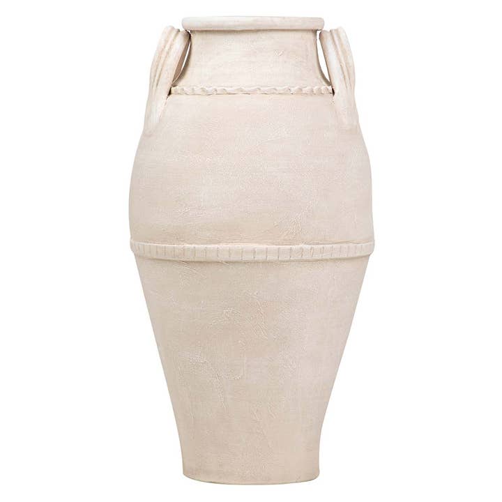 Large Beige Ceramic Vase | 40 × 40 × 70 cm