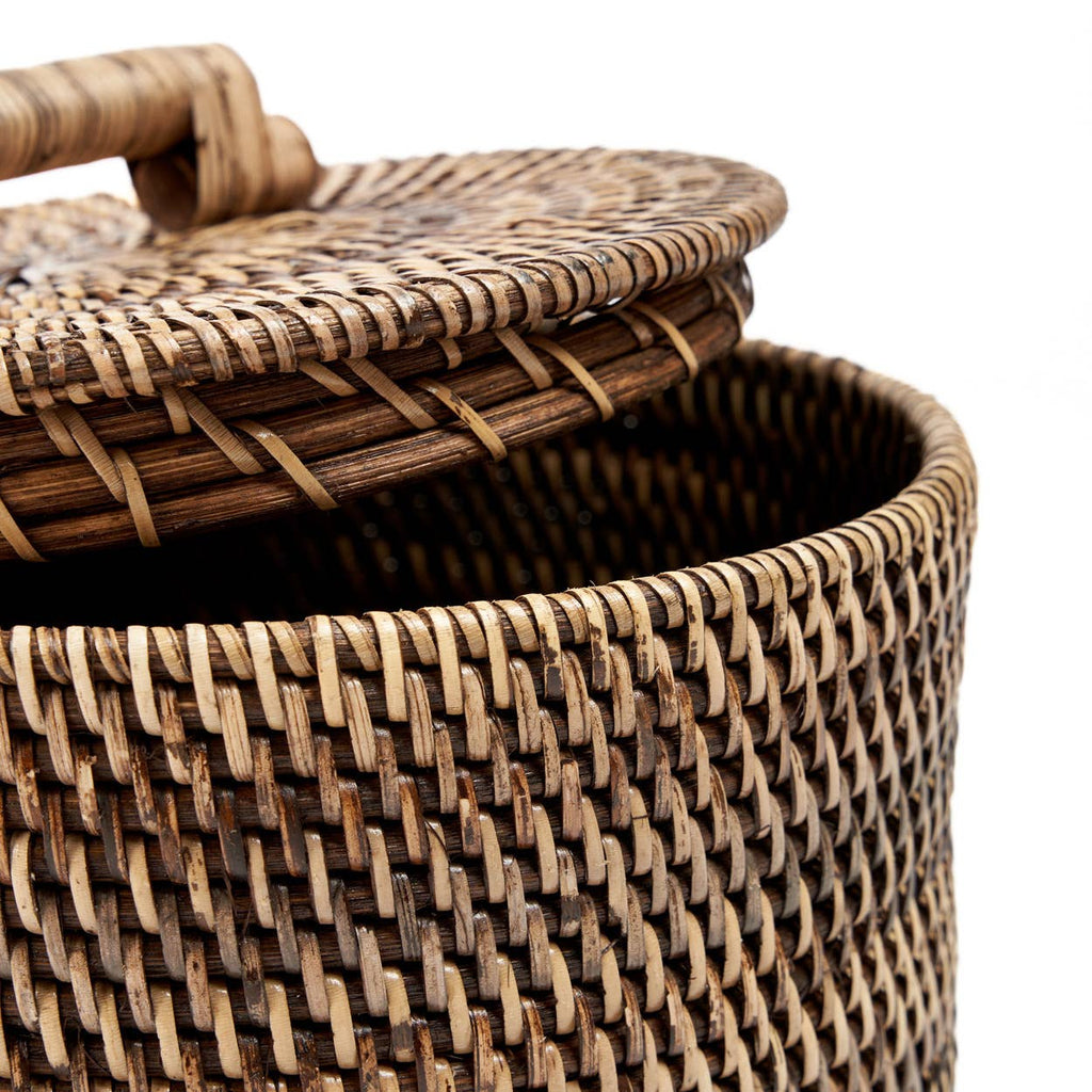 The Rattan Bin Low, oppbevaringskurv i rotting, Natural Brown