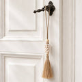 Cowrie Maris Wall Hanger | 40 cm | Raffia & Wood Bead | Handmade in Bali