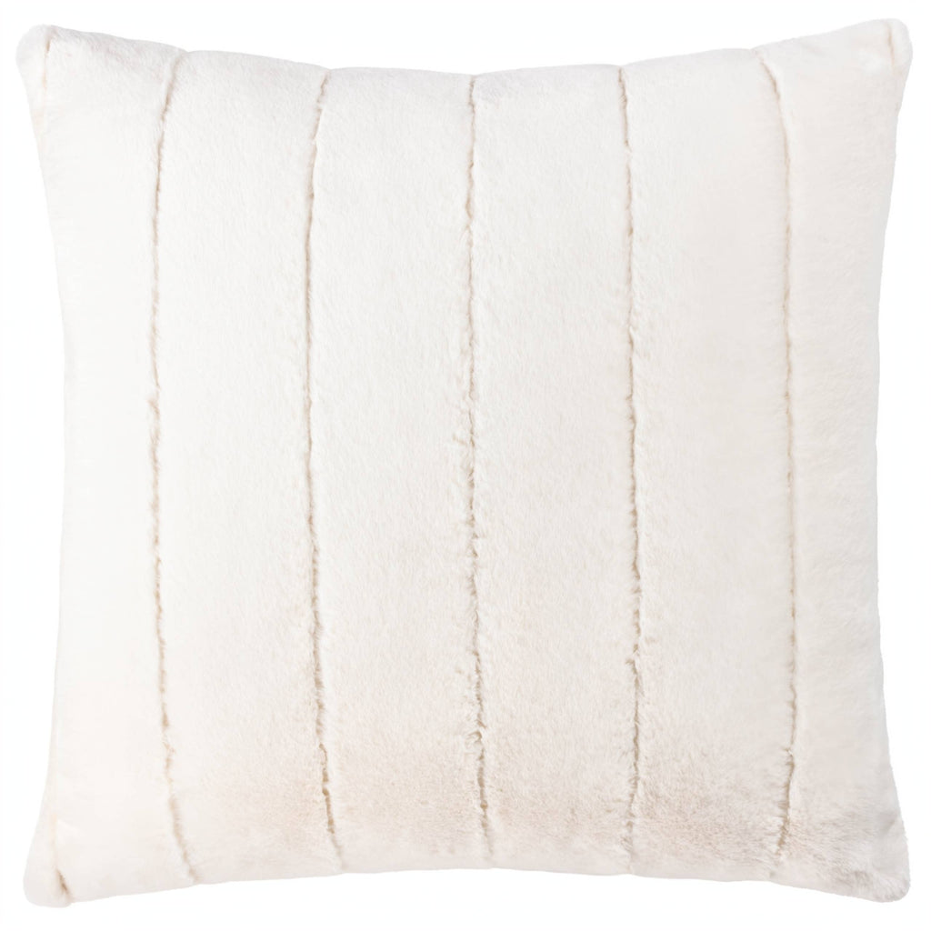 Empress pute i kunstpels, Cream, 45 × 45 / 55 × 55 cm