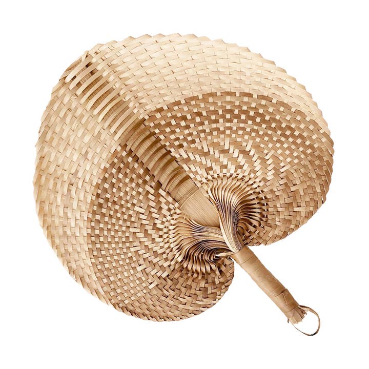 Woven Palm Leaf Hand Fan | Natural Brown | Handcrafted in Bali
