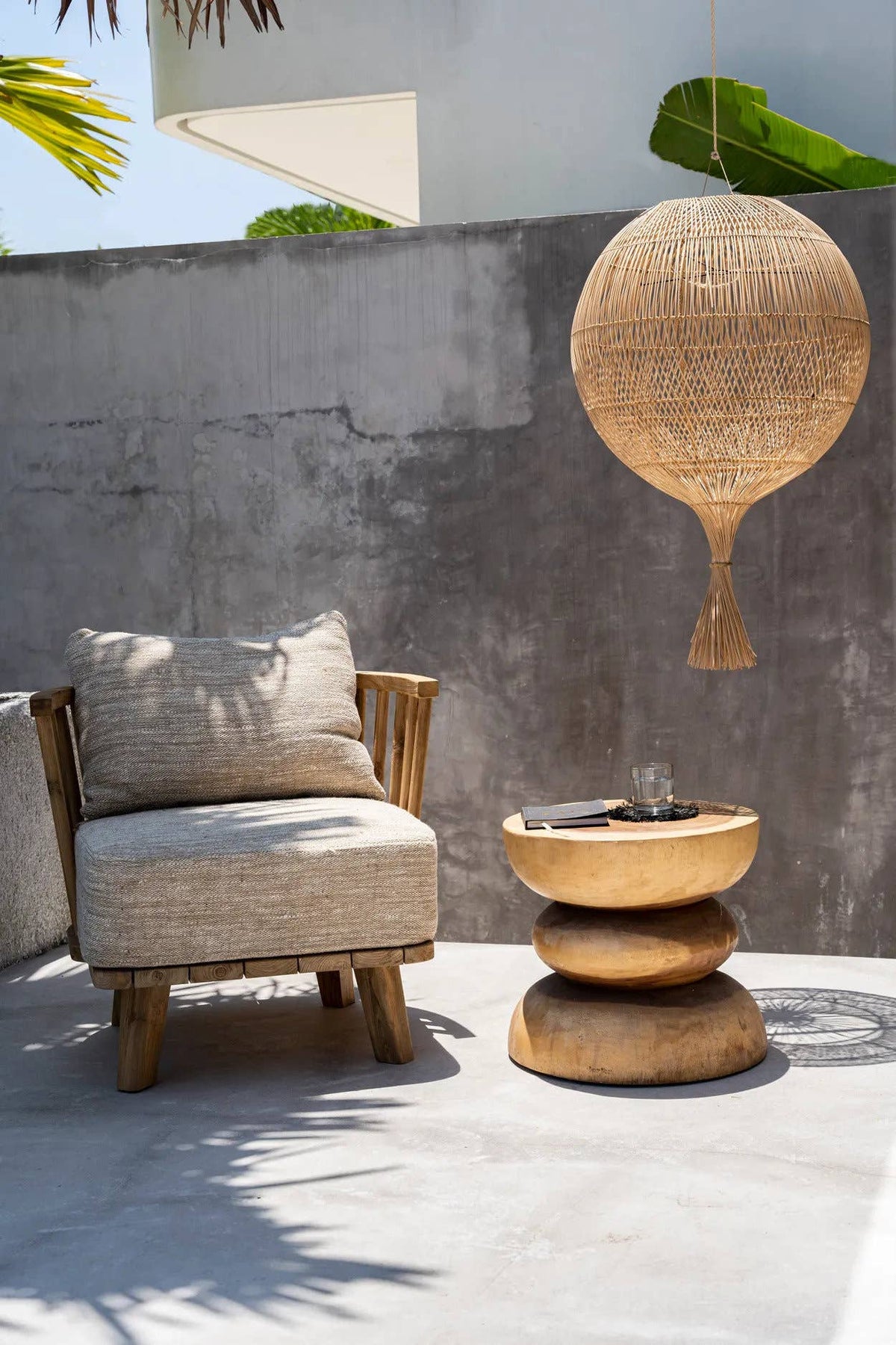 The Wonton Floor Lamp – Pendant, rattanlampe i natur