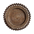 Rattan Charger Plate Gendis | Dark Brown | 35 cm | Handwoven in Bali