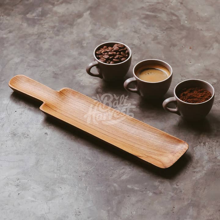 Handcrafted Teak Root Serving Tray with Handle – Cheese & Appetiser Board
