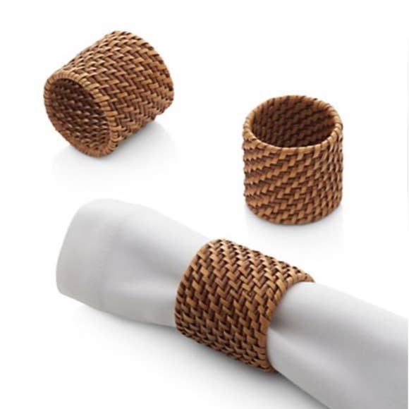Hand-Woven Rattan Napkin Ring – Natural Table Styling