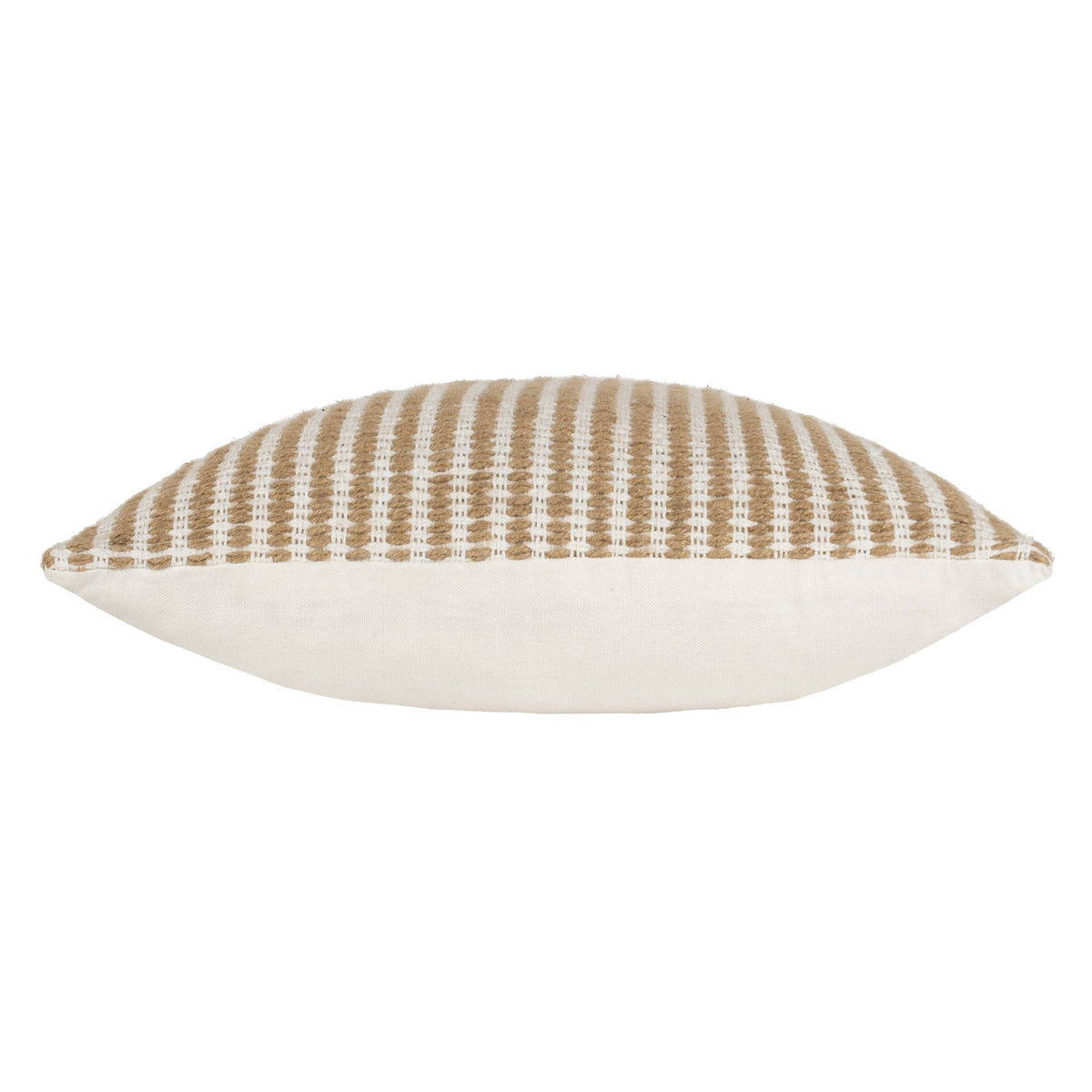 Organik Stripe pute i jute og bomull, Natural, 45 × 45 cm