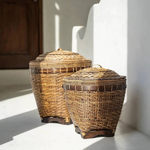 Colonial Rattan Storage Basket | Natural Brown | Large