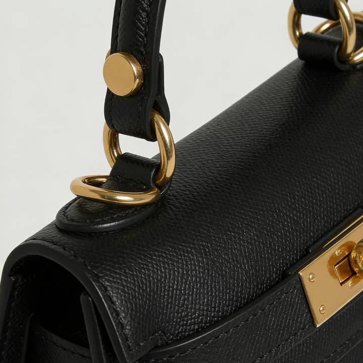Saffiano Calfskin Mini Handbag | Turn-Lock Closure | Adjustable Strap | Handcrafted in Italy | Nanabags