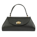 Sesto Shoulder Bag | Sable | Genuine Togo Leather | Clasp & Zip Closure | Light Gold Hardware | Handcrafted in Italy | Modarno