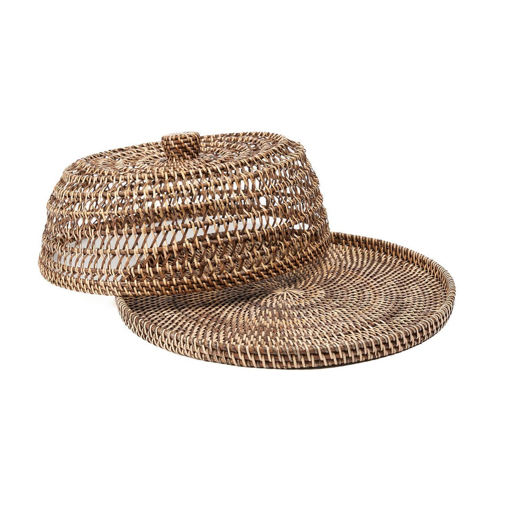 The Rattan Food Cover, matlokk i flettet rotting, Natural Brown, M