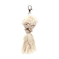Pompom Keychain | White | Soft Cotton | Made in Indonesia