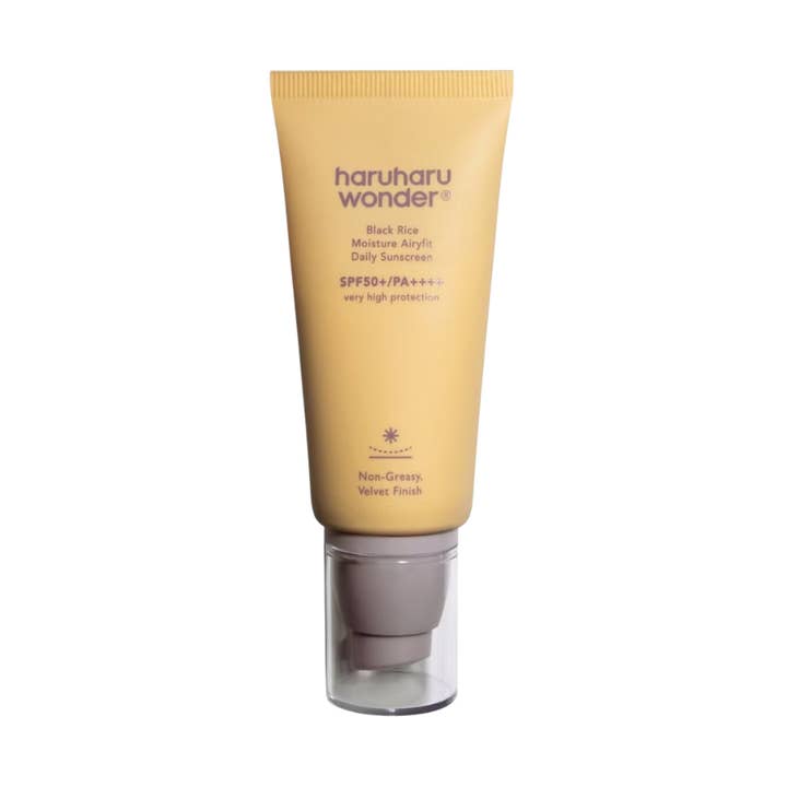HaruHaru Wonder Black Rice Moisture Airyfit Daily Sunscreen SPF50+ PA++++ | Zero White Cast | K-Beauty | Made in South Korea