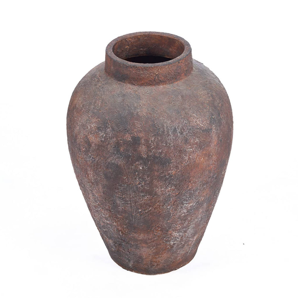 The Volcanic Vase, stor gulvvase i terrakotta, Burgundy, XXL