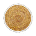 Rattan Placemat with Cowrie Shell | Brown | 35 cm | Handwoven in Bali