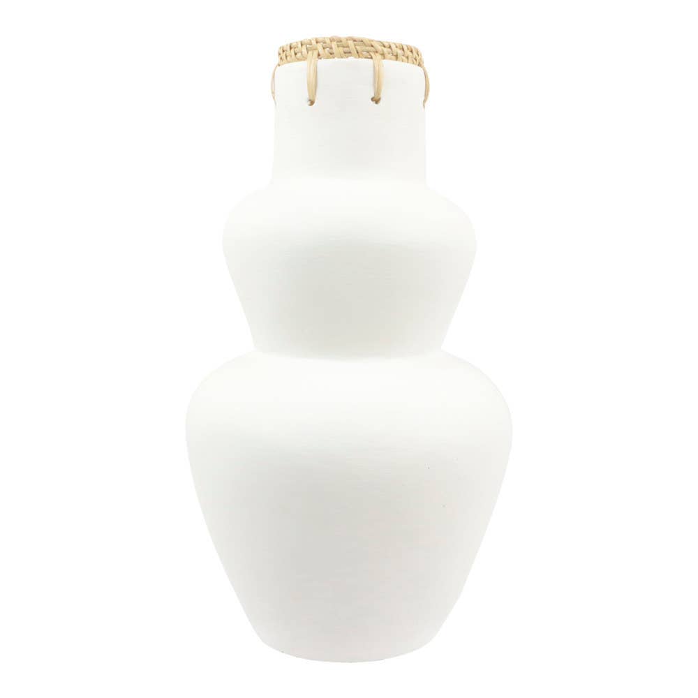 Nadia abstrakt vase, hvit