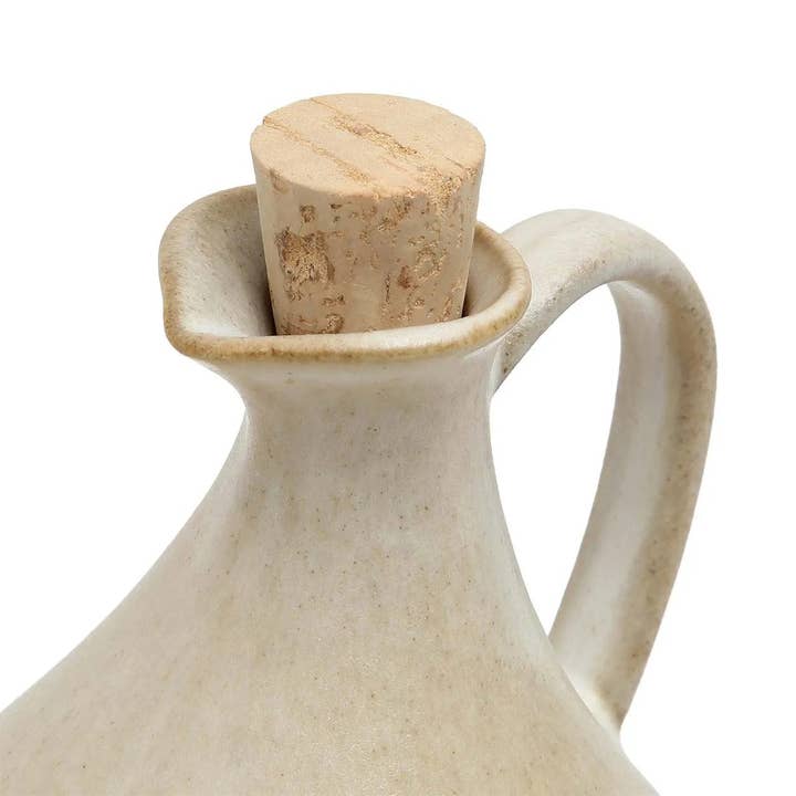 Olive Oil Bottle N°80 | White Ceramic | Handcrafted in Portugal