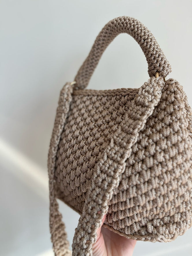 Handmade Crochet Macramé Shoulder Bag | Combed Cotton Yarn | Handmade in Turkey |