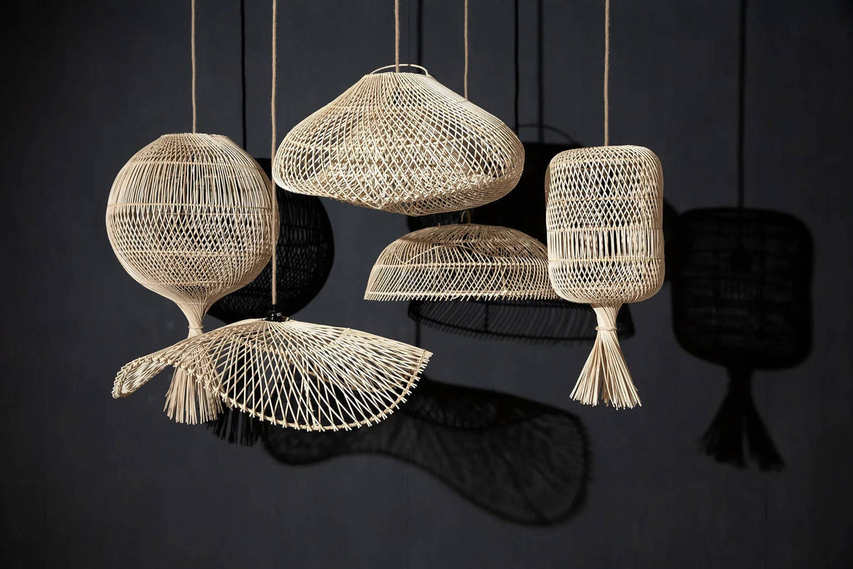 The Wonton Floor Lamp – Pendant, rattanlampe i natur