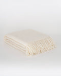 Wool Bouclé Throw Blanket Paris White, bouclépledd i ull, 140 × 200 cm