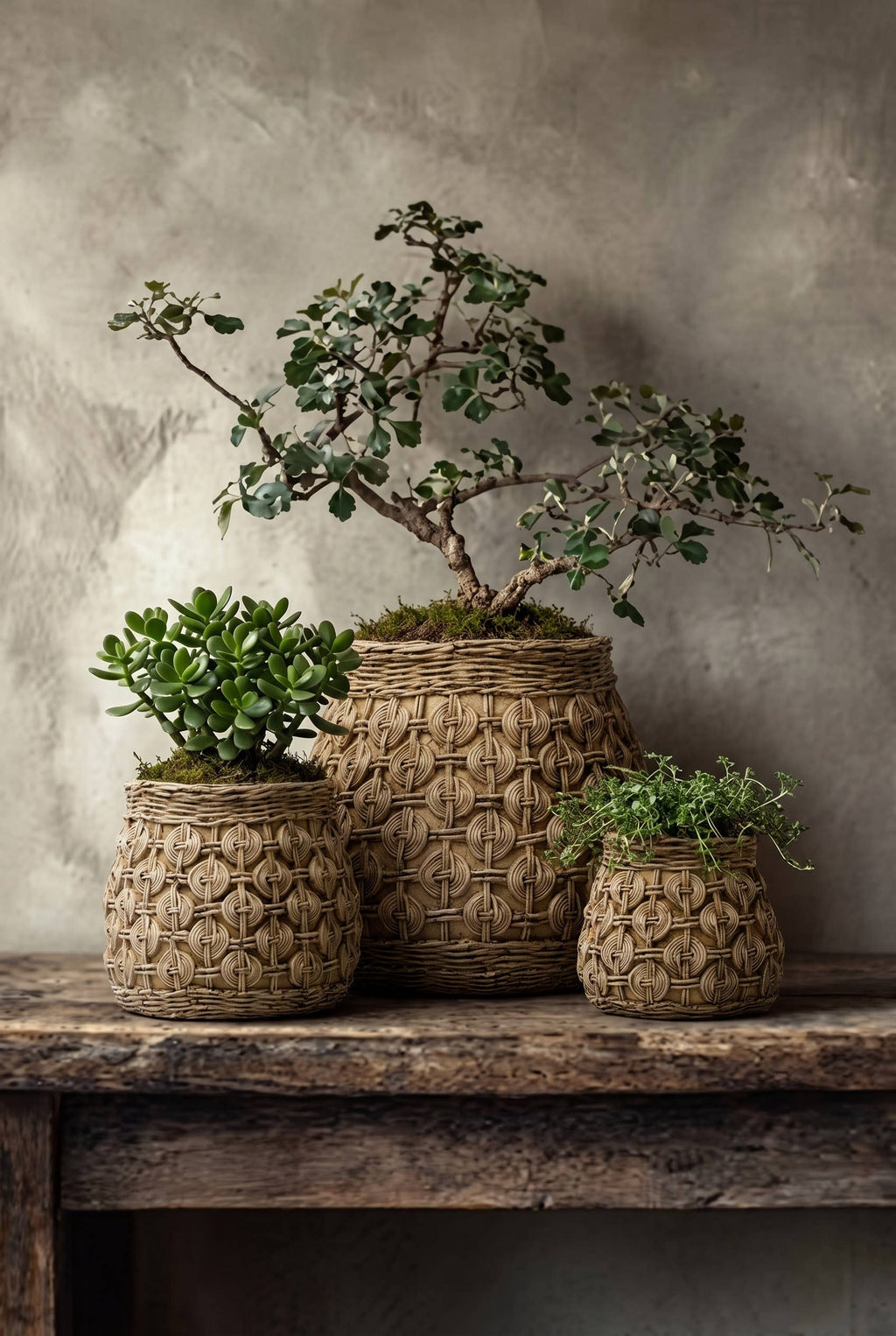 The Knot Concrete Planter – XL, stor skulpturell betongpotte