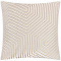 Evoke pute i preget velur med sikksakkmønster, Oyster, 45 × 45 / 55 × 55 cm