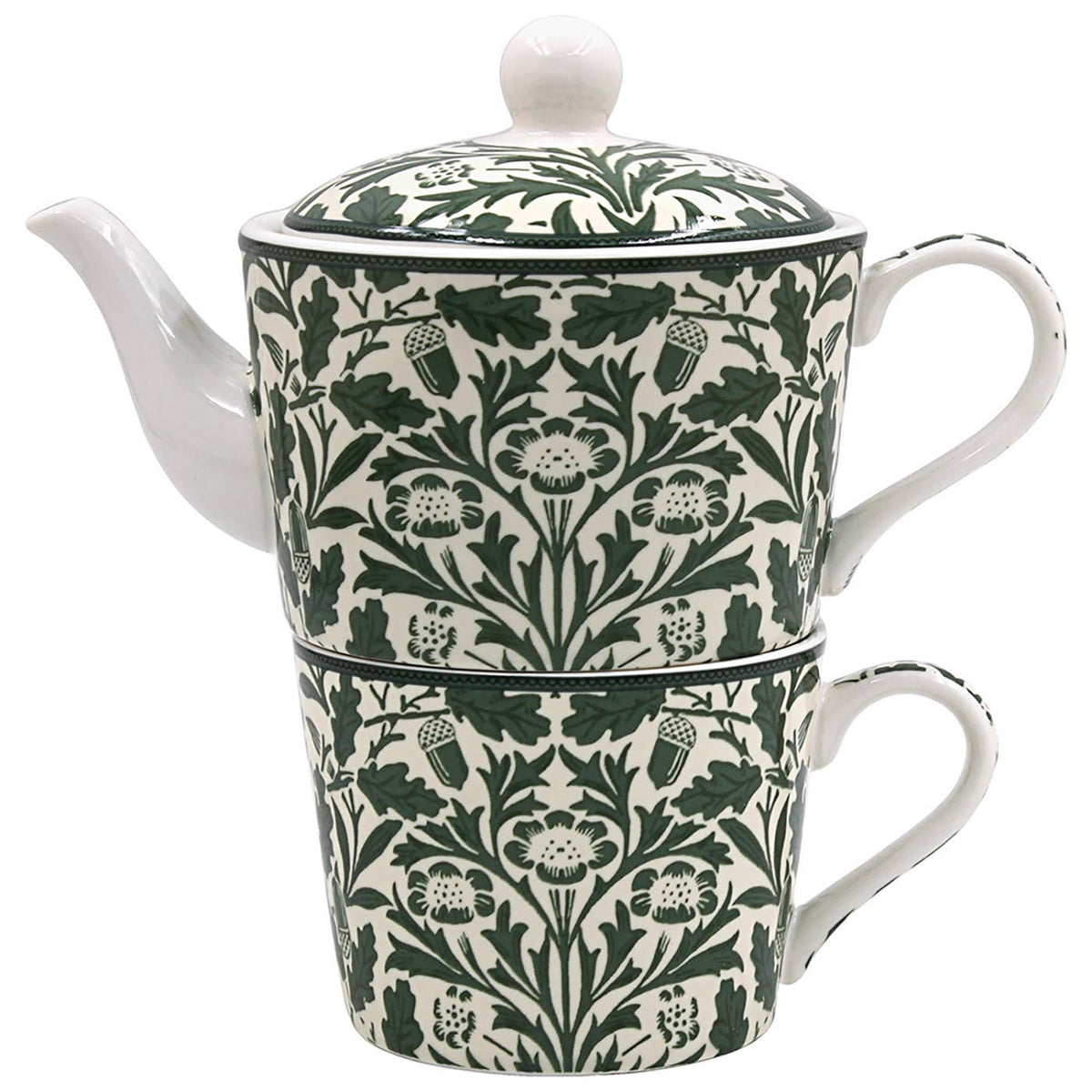 William Morris Acorn Tea For One, tesett for én med eikenøttmønster