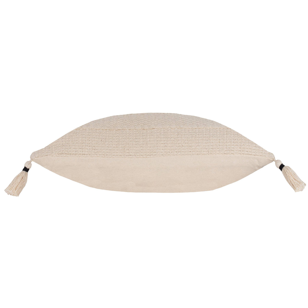Caliche strukturert pute med dusker, Natural, 40 × 60 cm