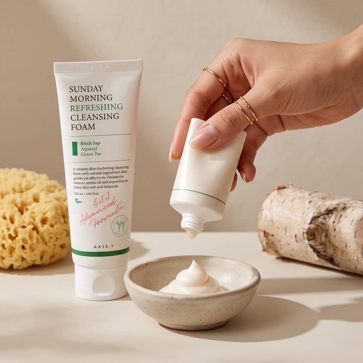 Axis-Y Sunday Morning Refreshing Cleansing Foam, mild rensekrem