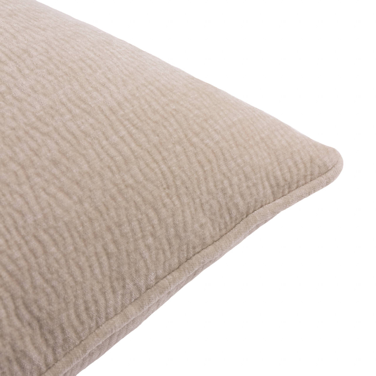 Heath putetrekk i vasket velur, Linen, 50 × 50 cm